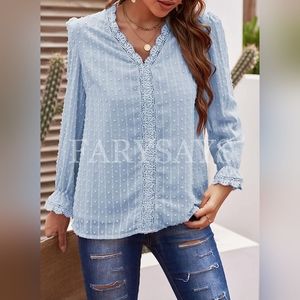 NWOT Womens Long Sleeve Flowy Blouse